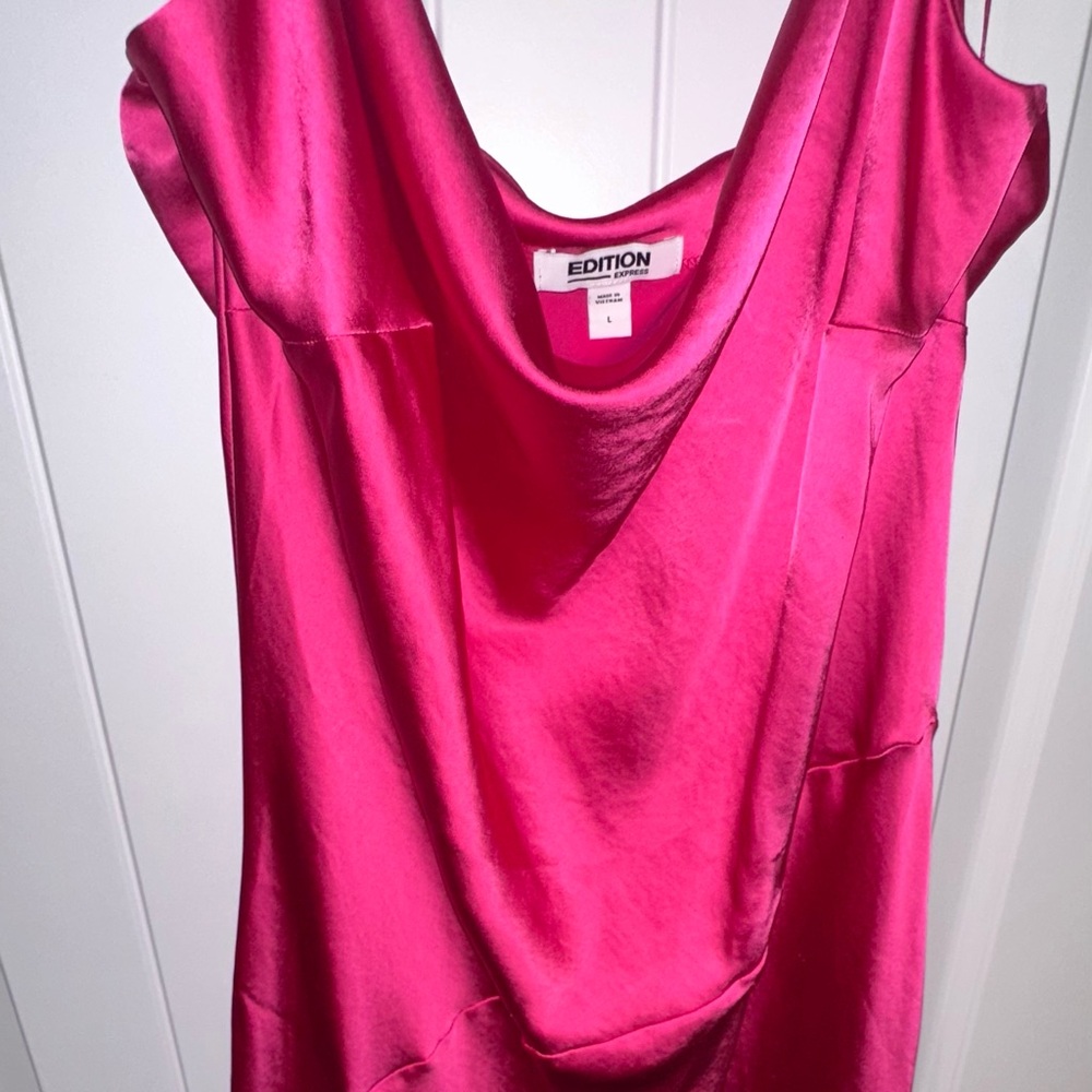 Express Asymmetrical Fuchsia Dress